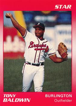1990 Star Burlington Braves #2 Tony Baldwin Front
