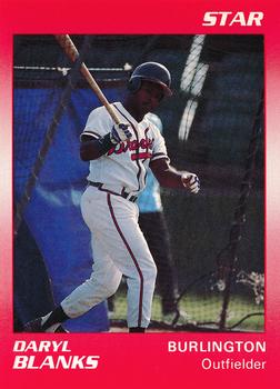 1990 Star Burlington Braves #3 Daryl Blanks Front