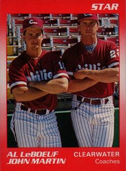 1990 Star Clearwater Phillies #27 Coaches (Al LeBoeuf / John Martin) Front