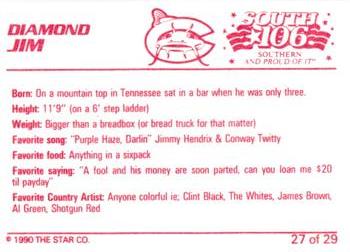 1990 Star Columbus Mudcats #27 Diamond Jim Back