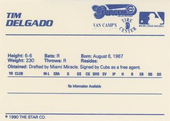 1990 Star Geneva Cubs #NNO Tim Delgado Back