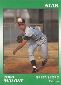 1990 Star Greensboro Hornets #13 Todd Malone Front