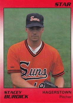 1990 Star Hagerstown Suns #4 Stacey Burdick Front