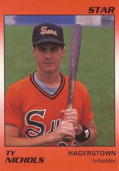 1990 Star Hagerstown Suns #20 Ty Nichols Front