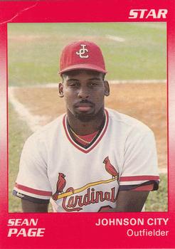 1990 Star Johnson City Cardinals #20 Sean Page Front