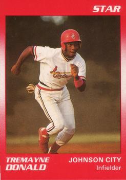 1990 Star Johnson City Cardinals #9 Tremayne Donald Front
