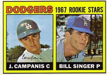 1967 Topps #12 Dodgers 1967 Rookie Stars (Jimmy Campanis / Bill Singer) Front