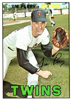1967 Topps #246 Jim Perry Front