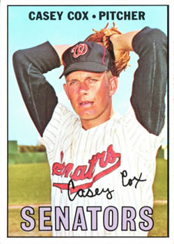 1967 Topps #414 Casey Cox Front