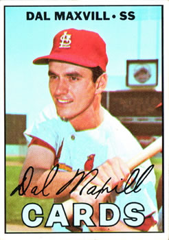 1967 Topps #421 Dal Maxvill Front