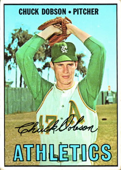 1967 Topps #438 Chuck Dobson Front