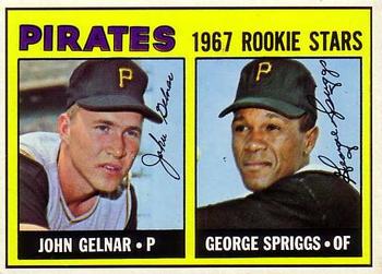 1967 Topps #472 Pirates 1967 Rookie Stars (John Gelnar / George Spriggs) Front