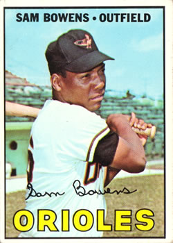 1967 Topps #491 Sam Bowens Front