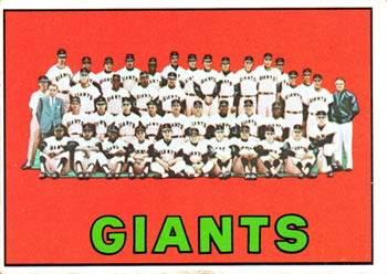 1967 Topps #516 San Francisco Giants Front
