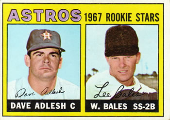 1967 Topps #51 Astros 1967 Rookie Stars (Dave Adlesh / Wes Bales) Front