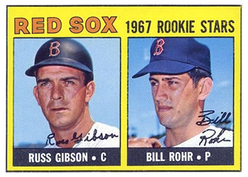 1967 Topps #547 Red Sox 1967 Rookie Stars (Russ Gibson / Bill Rohr) Front