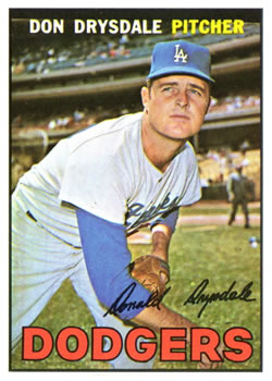 1967 Topps #55 Don Drysdale Front