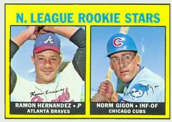 1967 Topps #576 N. League Rookie Stars (Ramon Hernandez / Norm Gigon) Front