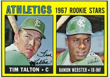 1967 Topps #603 Athletics 1967 Rookie Stars (Tim Talton / Ramon Webster) Front