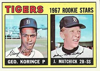 1967 Topps #72 Tigers 1967 Rookie Stars (George Korince / Tom Matchick) Front