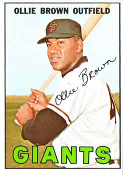 1967 Topps #83 Ollie Brown Front