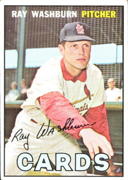 1967 Topps #92 Ray Washburn Front