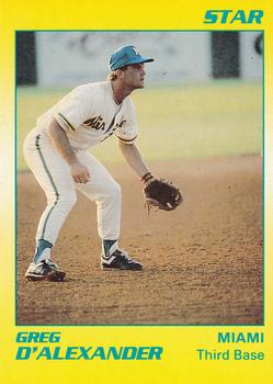 1990 Star Miami Miracle I #4 Greg D'Alexander Front