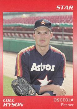 1990 Star Osceola Astros #10 Cole Hyson Front