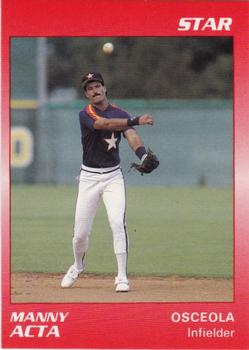 1990 Star Osceola Astros #1 Manny Acta Front