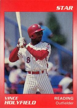 1990 Star Reading Phillies #14 Vince Holyfield Front