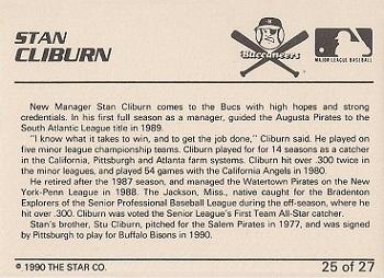 1990 Star Salem Buccaneers #25 Stan Cliburn Back