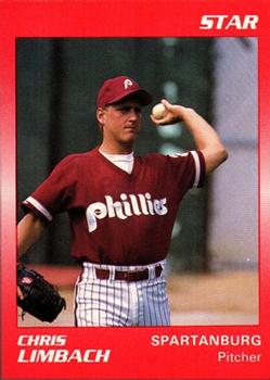 1990 Star Spartanburg Phillies #13 Chris Limbach Front