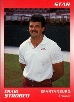 1990 Star Spartanburg Phillies #28 Craig Strobeo Front