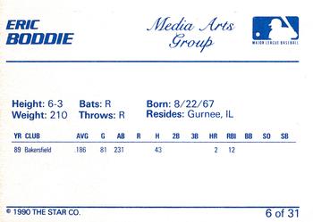 1990 Star Vero Beach Dodgers #6 Eric Boddie Back