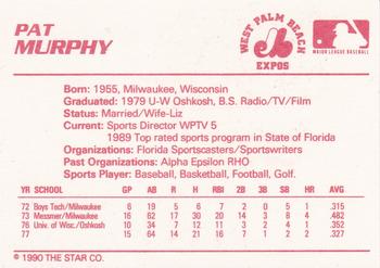 1990 Star West Palm Beach Expos #NNO Pat Murphy Back
