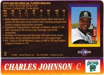 1995 Action Packed #3 Charles Johnson Back