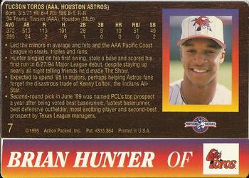 1995 Action Packed #7 Brian Hunter Back