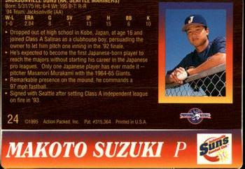1995 Action Packed #24 Makoto Suzuki Back