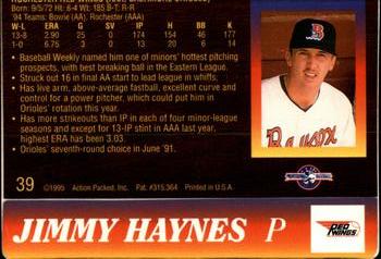 1995 Action Packed #39 Jimmy Haynes Back