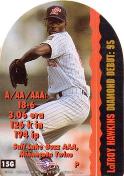 1995 Action Packed - 24K Gold #15G LaTroy Hawkins Back