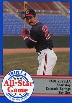 1989 ProCards Triple A All-Stars #AAA33 Paul Zuvella Front