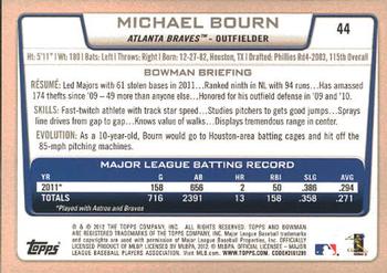 2012 Bowman #44 Michael Bourn Back