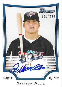 2012 Bowman - AFLAC All-American Classic Autographs #AFLAC-SA Stetson Allie Front