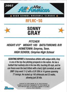 2012 Bowman - AFLAC All-American Classic Autographs #AFLAC-SG Sonny Gray Back