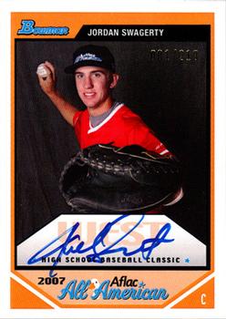 2012 Bowman - AFLAC All-American Classic Autographs #AFLAC-JS Jordan Swagerty Front