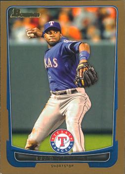 2012 Bowman - Gold #153 Elvis Andrus Front