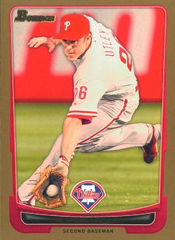 2012 Bowman - Gold #184 Chase Utley Front
