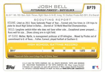 2012 Bowman - Prospects #BP79 Josh Bell Back