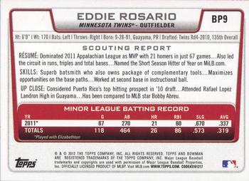 2012 Bowman - Prospects #BP9 Eddie Rosario Back