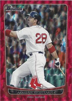 2012 Bowman - Silver Ice Red #114 Adrian Gonzalez Front